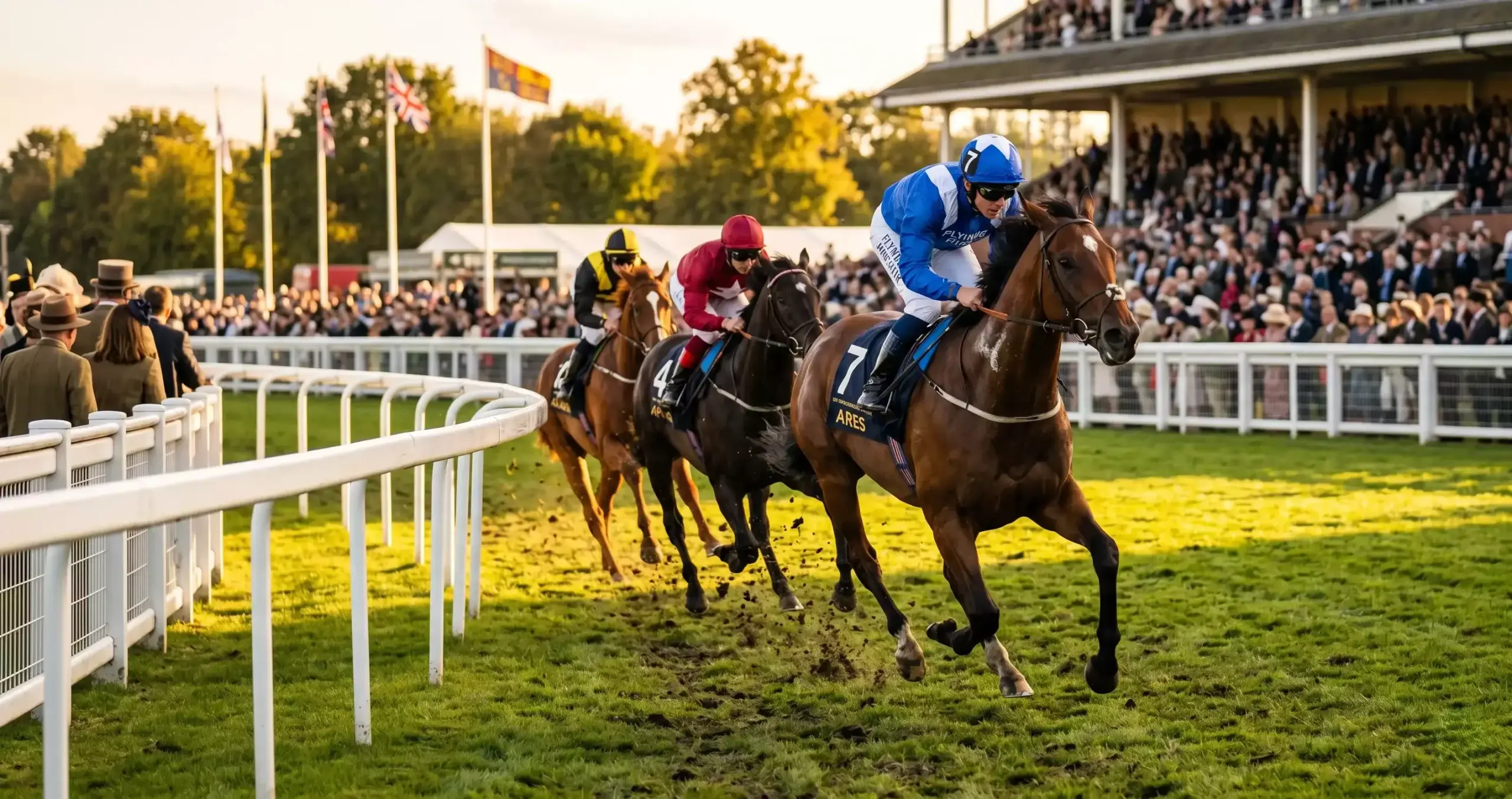 Analytical view of a horse racing track with data overlay representing betting strategy analysis